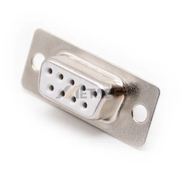 D-sub 9 Pin Female Solder Connector, Cable Type, 2.77mm Pitch