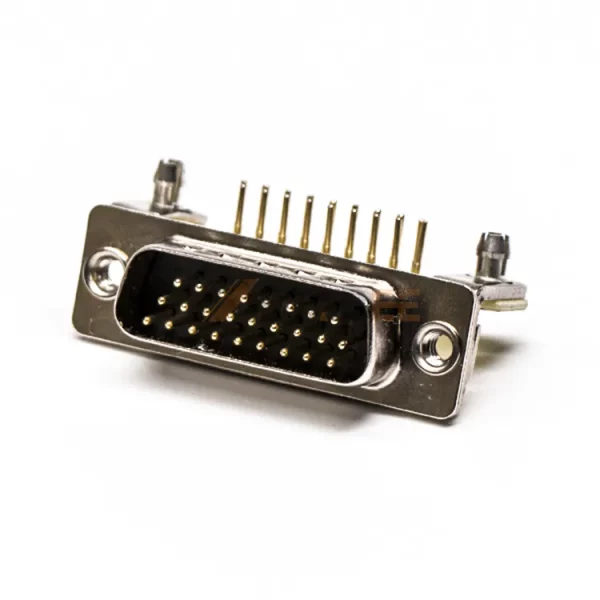 D-sub HD26 Male Connector for PCB Mount, Through Hole, Machined Contacts, 2.29mm Pitch