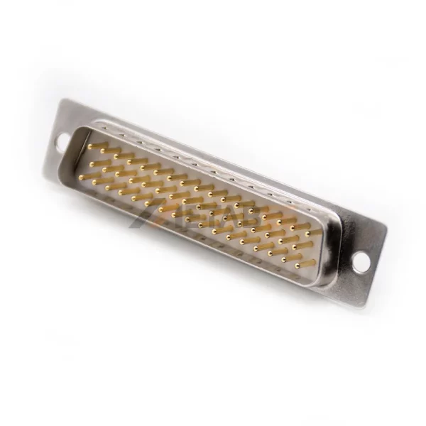 DB50 Male Connector for Cable Mount, Solder Cup, Machined Contacts, 2.77mm Pitch