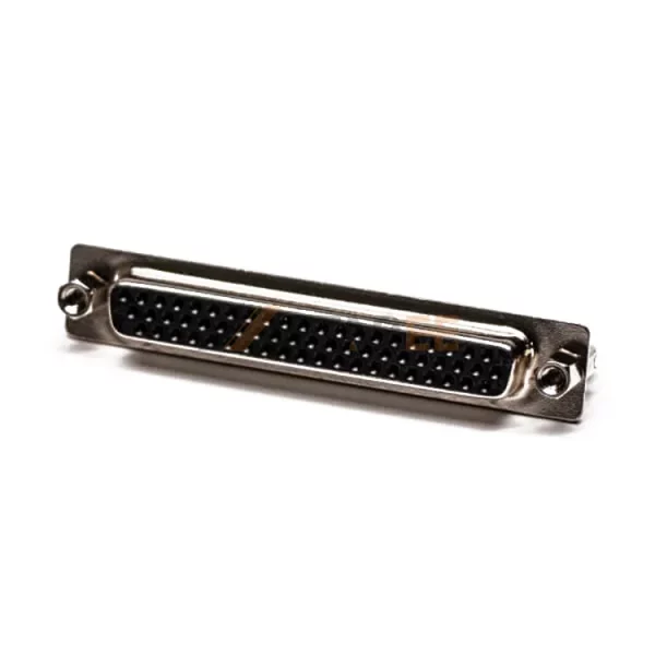 DB62 Female Connector for PCB Mount, Through Hole, 2.29mm Pitch, Machined Contacts
