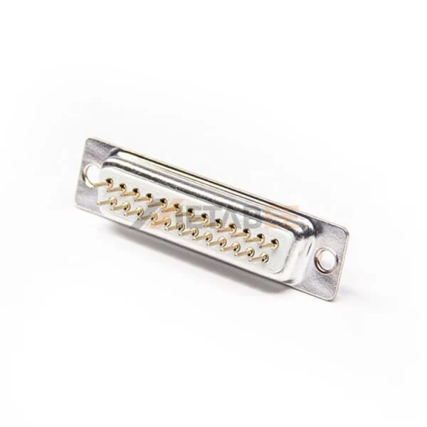 D-Sub DB25 Male Connector for PCB Mount, Through Hole, 2.77mm Pitch, Zinc Alloy Shell