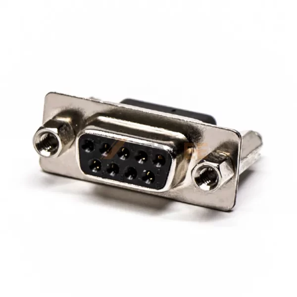 High Profile D-Sub 9 Pin Female Connector, PCB Mount, Through Hole, Machined Contacts, 2.77mm Pitch