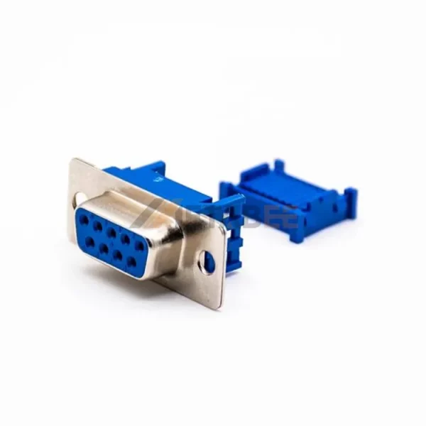 IDC D-Sub 9 Pin Female Connector for Flat Ribbon Cable, 2.77mm Pitch
