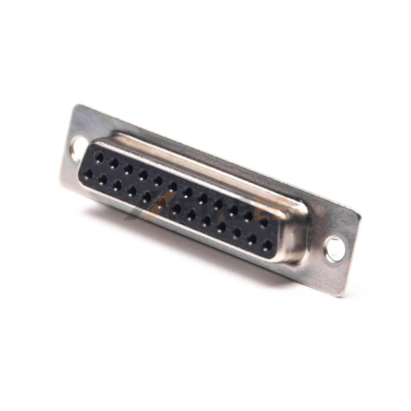 D-Sub 25 Pin Female Connector for PCB Mount, Through Hole, DIP Type, 2.77mm Pitch
