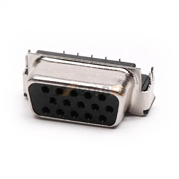 VGA 15 Pin D-Sub Female Connector for PCB Mount, Though Hole, 2.29mm Pitch