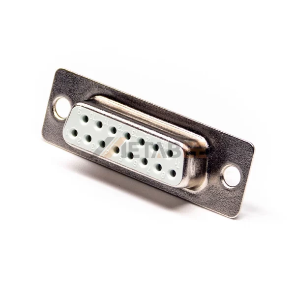 D-Sub DB 15 Pin Male Connector for PCB Mount, Through Hole, 2.77mm Pitch