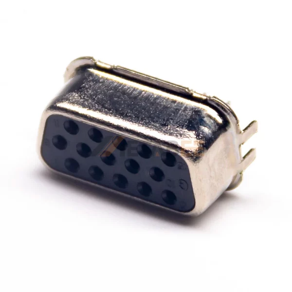 DB15 High Density Male Connector, Cable Type, 2.29mm Pitch, Rear Rivet Nut
