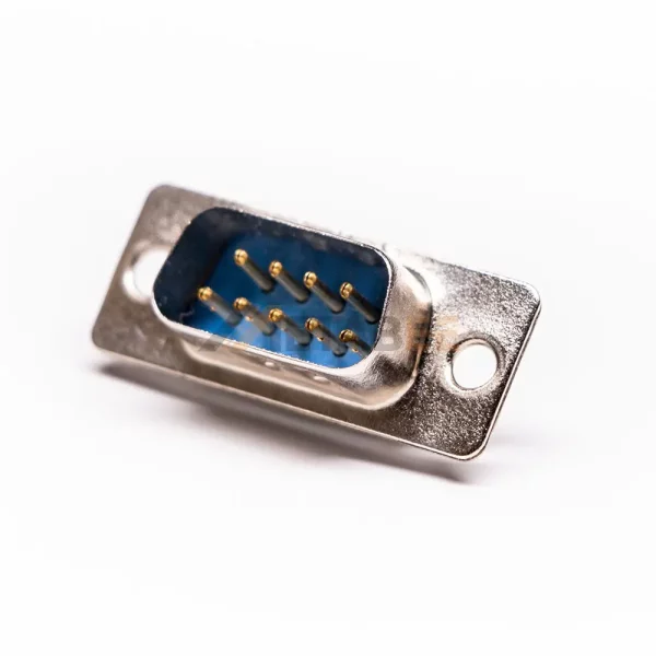 D-Sub DB9 Male Connector, Cable Mount, Solder Cup, 2.77mm Pitch