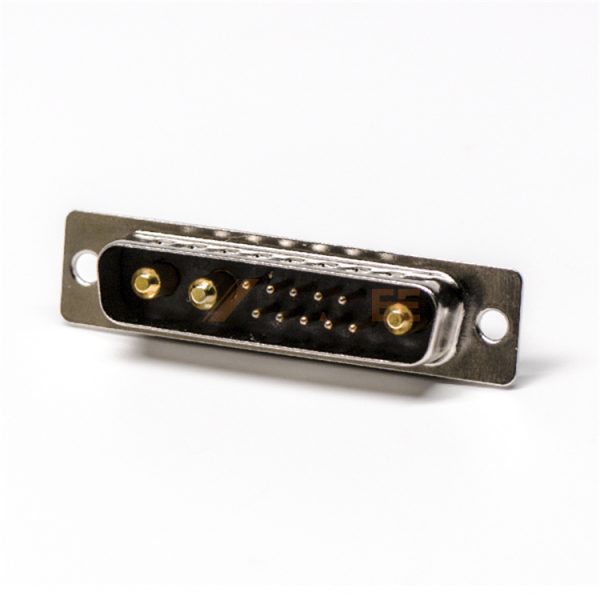 13W3 Combo D-Sub Male Connector, PCB Mount, Through Hole, Power & Signal