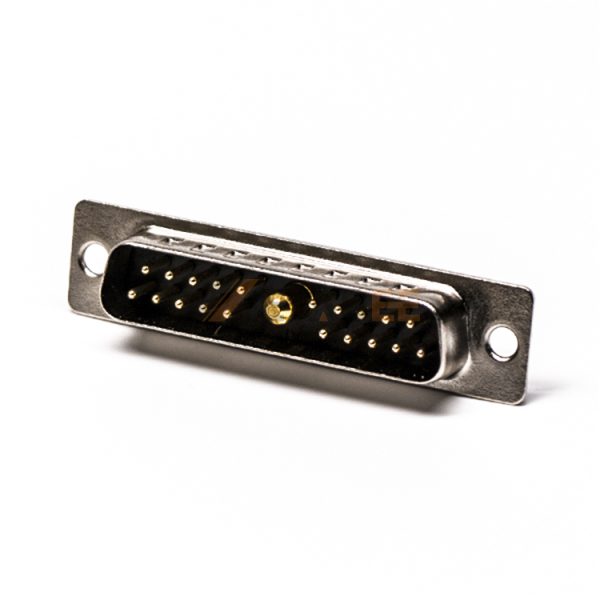 21W1 Combination D-Sub Female Connector, Cable Type, Solder Cup, Power and Signal