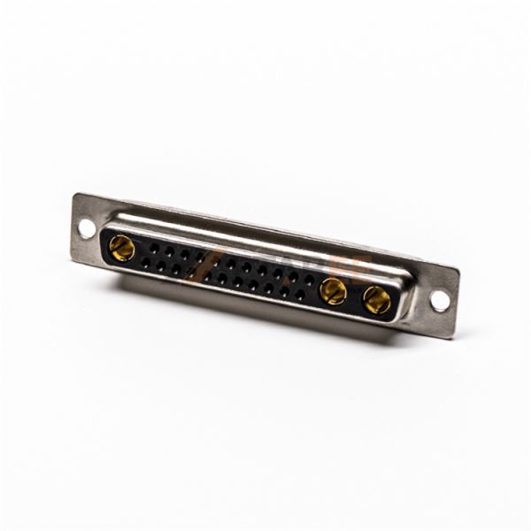 25W3 D-Sub Male Combo Connector for PCB Mount, Through Hole, Power & Signal