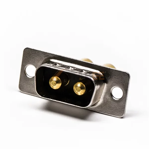 2W2 D-Sub 2 Pin Power Male connector, Cable Type, Solder Cup