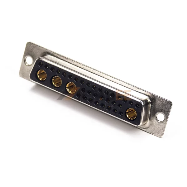 36W4 D-Sub Female Mixed Contact Connector, PCB Mount, Through Hole, Power & Signal