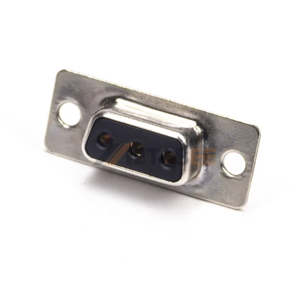 3W3 D-Sub Power Female Connector for Cable, Solder Cup, Machined Contacts