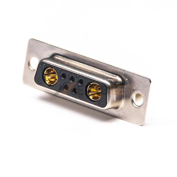 7W2 Combination D-Sub Female Connector, Cable Type, Solder Cup, Power & Signal