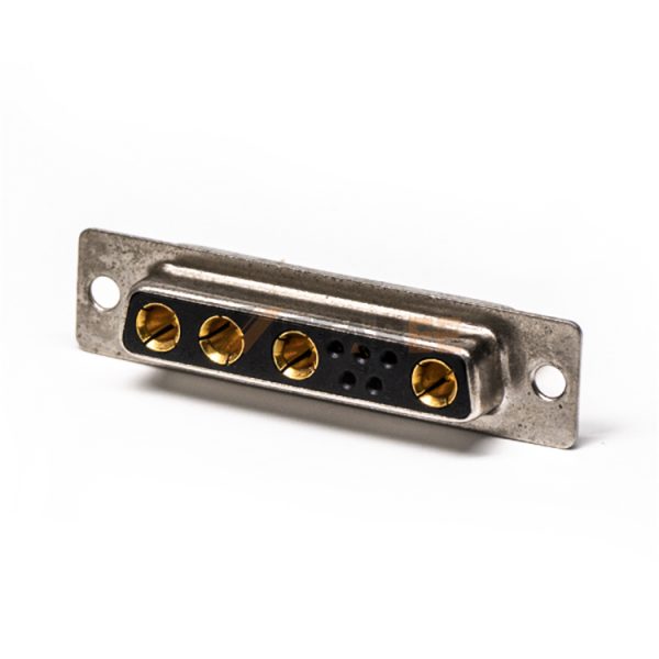 9W4 Combo D-Sub Female Connector for Cable Type, Solder Cup, Power & Signal