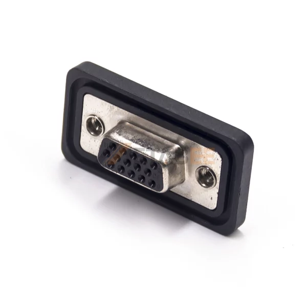 Waterproof HD15 Female Connector, Cable Type, Machined Contacts, 2.29mm Pitch, IP67