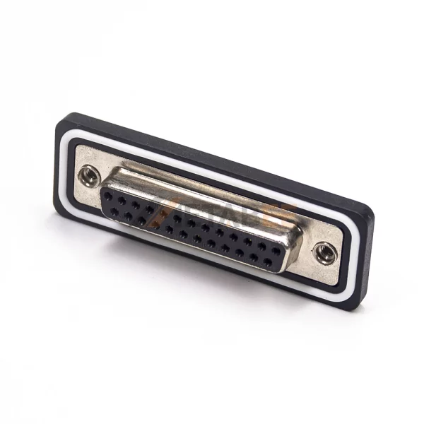 Waterproof DB25 Female Connector, Cable Type, Machined Contacts, 2.77mm Pitch, IP67