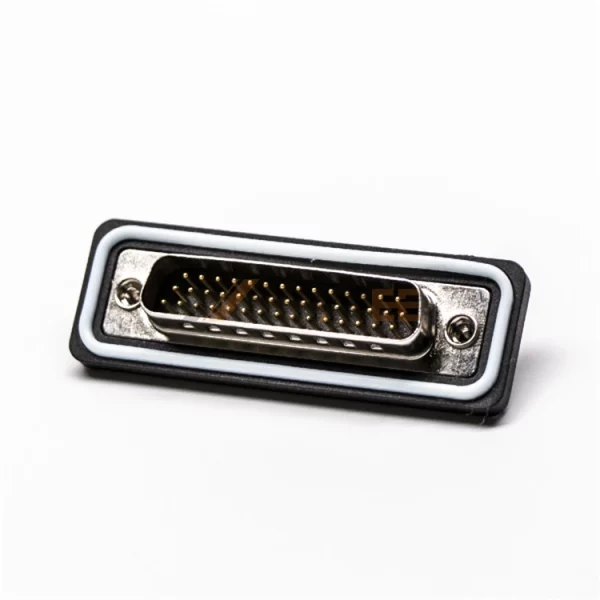 Waterproof High Density D-Sub 44 Pin Male Connector, Cable Type, Machined Contacts, 2.29mm Pitch, IP67
