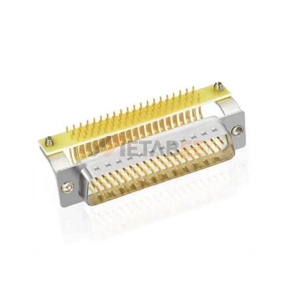 Waterproof High Density DB78 Male Connector for PCB Mount, Right Angle, Machined Contacts, 2.29mm Pitch