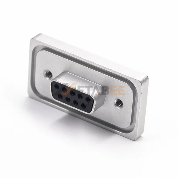 Waterproof DB9 Female Connector for PCB Mount, Machined Contacts, 2.77mm Pitch, IP67