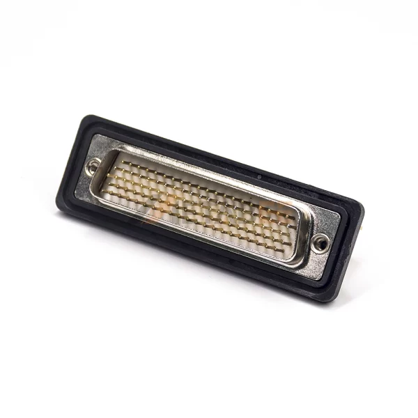 Waterproof High Density 104 Pin D-Sub Male Connector for PCB Mount, Machined Contacts, 2.29mm Pitch, IP67