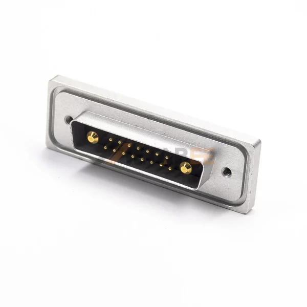Waterproof 17W2 D-Sub17 Pin Male Combo Connector, Cable Type, Signal and Power, IP67
