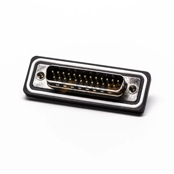 Waterproof D-Sub 25 Pin Male Connector, Cable Type, Machined Contacts, 2.77mm Pitch, IP67