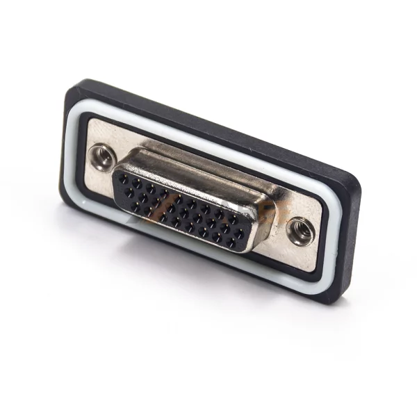 Waterproof 26 Pin HD D-Sub Female Connector, Cable Type, Machined Contacts, 2.77mm Pitch, IP67