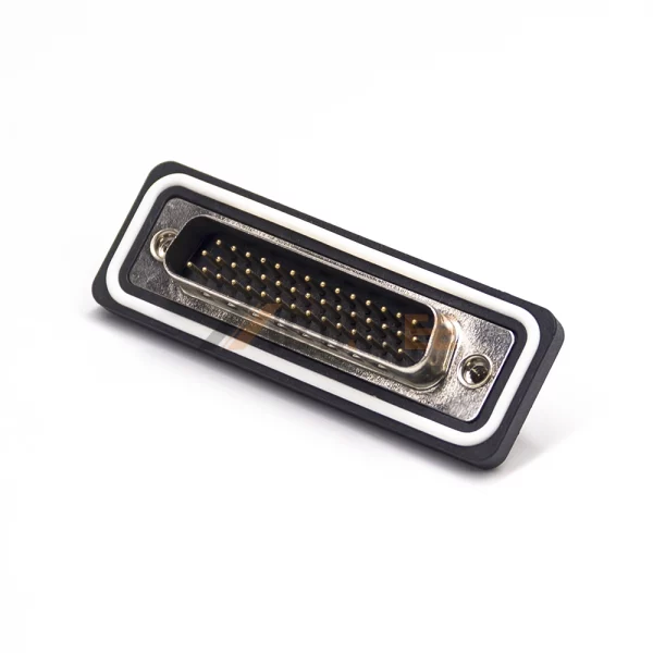 Waterproof High Density DB44 Male Connector for PCB Mount, Machined Contacts, 2.29mm Pitch, IP67