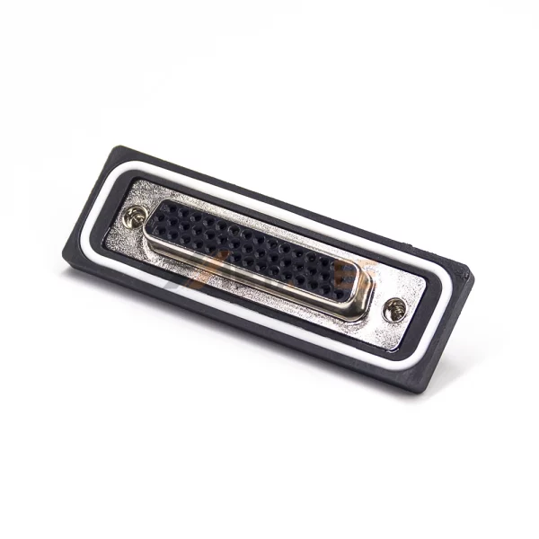 Waterproof High Density 44 Pin D-Sub Female Connector, PCB Mount, Machined Contacts, 2.29mm Pitch, IP67