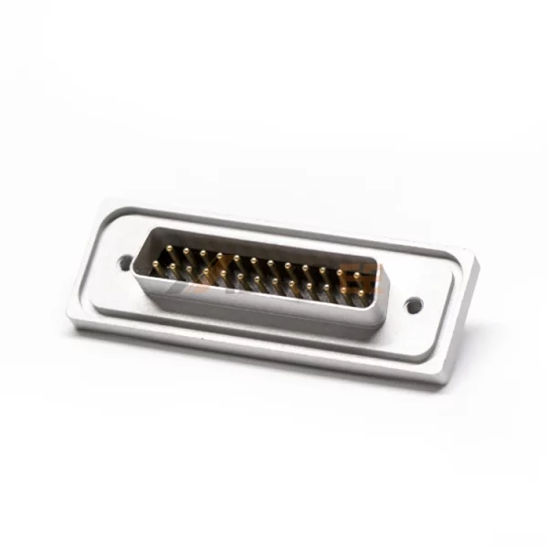 Waterproof DB25 Male Connector, Cable Type, Machined Contacts, 2.77mm Pitch, IP67