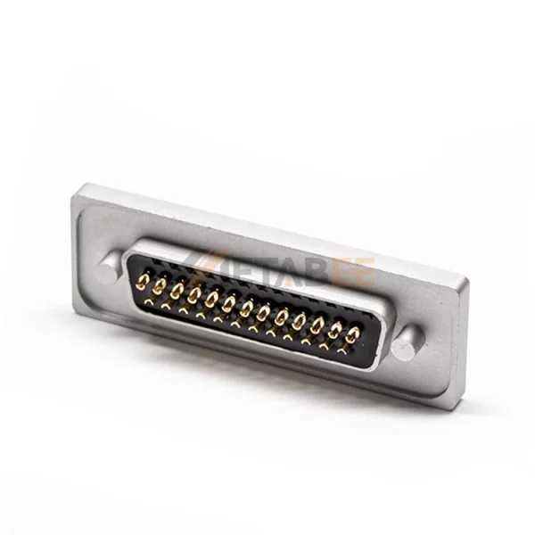 Waterproof DB25 Male Connector, Cable Type, Machined Contacts, 2.77mm Pitch, IP67