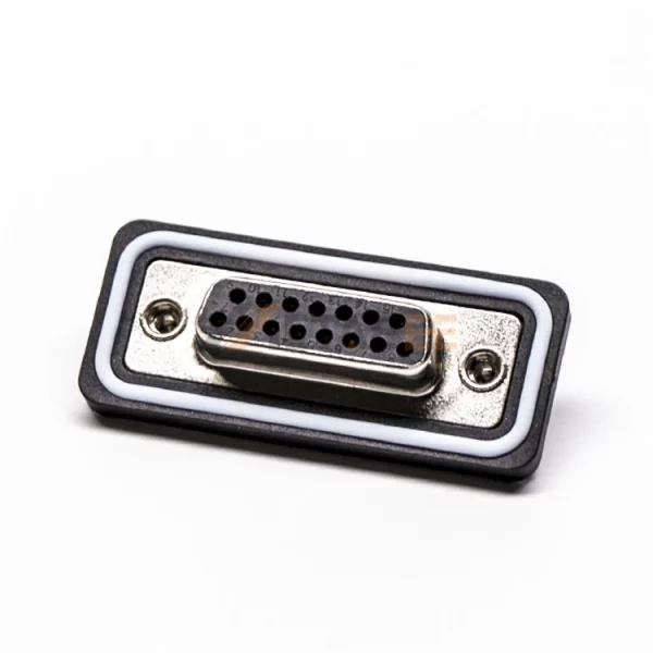 Waterproof DB15 Female Connector, Cable Type, Machined Contacts, 2.77mm Pitch, IP67