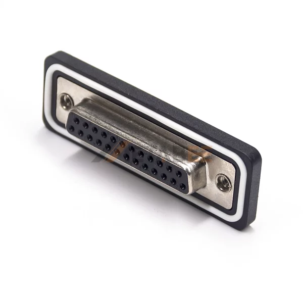 Waterproof DB25 Female Connector for PCB Mount, Machined Contacts, 2.77mm Pitch, IP67