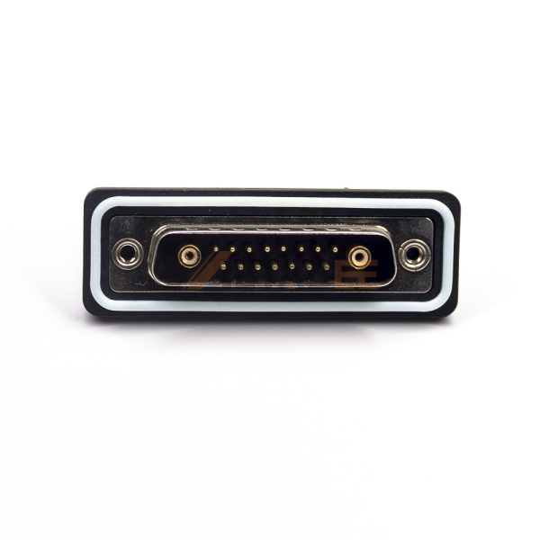 Waterproof 17W2 Combo D-Sub 17 Pin Male PCB Connector, Through Hole, IP67, Coaxial & Signal