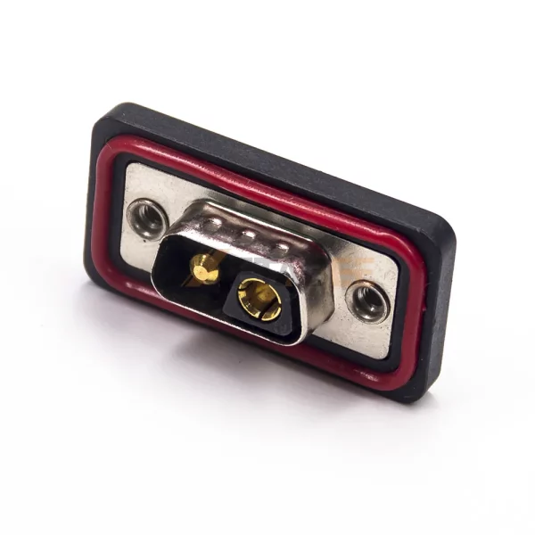 Waterproof 2V2 D-Sub Power Male Connector, Cable Type, Solder Cup, IP67