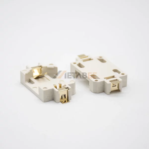 20mm Coin Cell Battery Holder for CR2032, PCB Mount, SMT, White 01