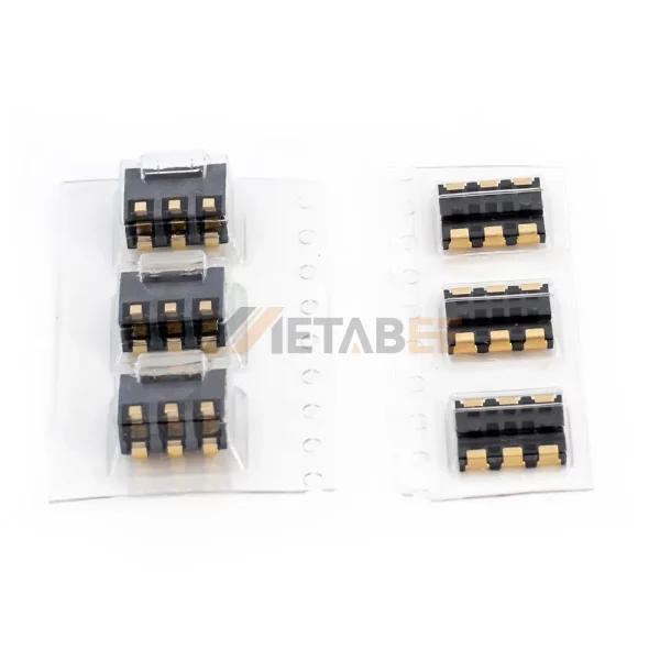 3P Spring Type Battery Connector for Mobile Phone, PCB Mount, SMT, 3.0mm Pitch 01