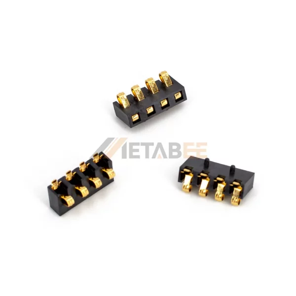 4P Spring Type Battery Connector for Mobile Phone, PCB Mount, SMT, 2.5mm Pitch 01