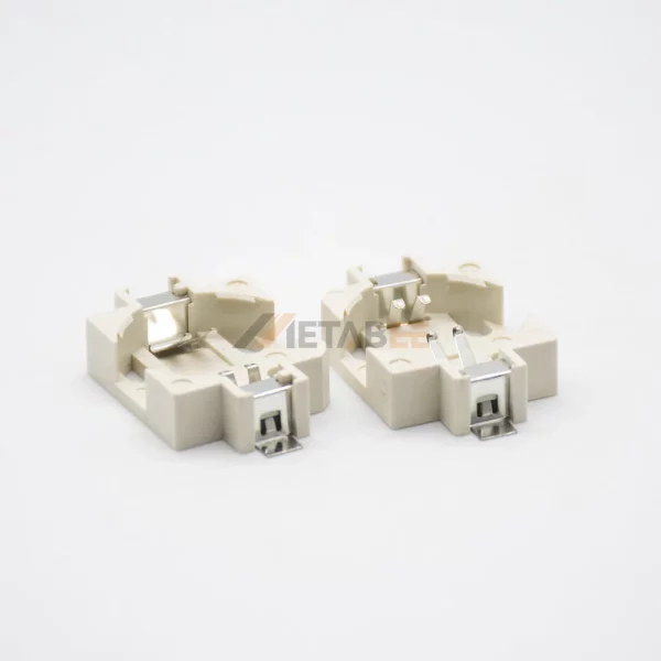 CR1632 Coin Cell Battery Holder for PCB Mount, DIP, 16mm, White 01