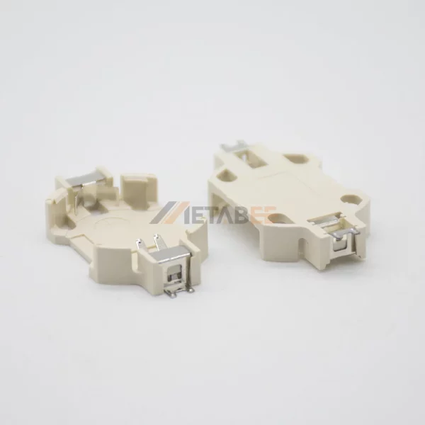 CR2032 Coin Cell Battery Holder for PCB Mount, SMD SMT, 20mm, White 01