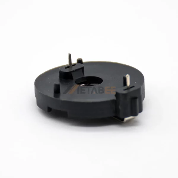 CR2330 Coin Cell Battery Holder for PCB Mount, DIP, 23mm, Black 01
