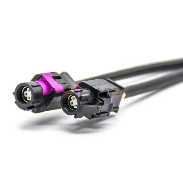 Fakra HSD A-Coded 4 Pin Jack to Jack Cable Assembly 01