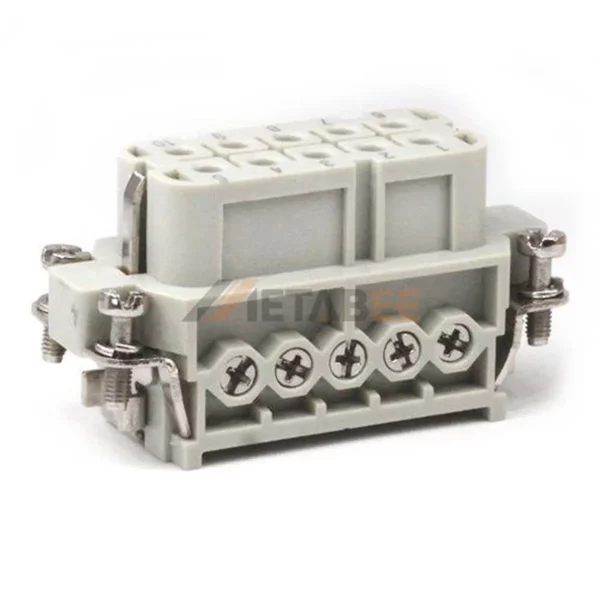 HA-010 HA Series 10-Pin Male/Female Heavy Duty Connector Insert, 10+PE, Screw Terminal