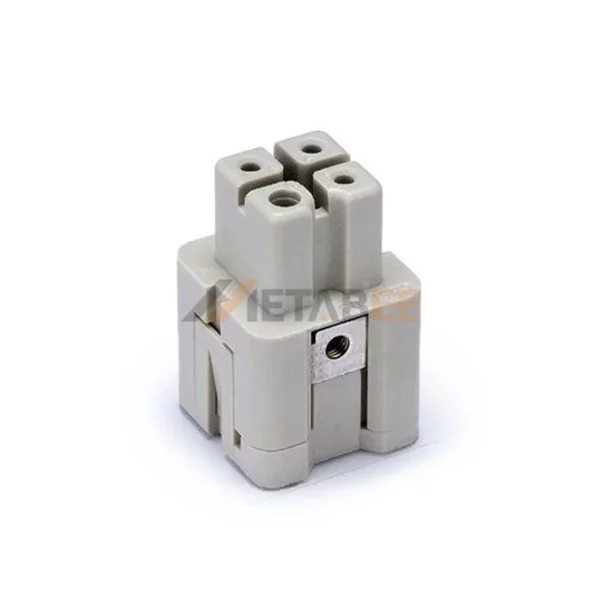 HAS-003 HA Series 3-Pin Male/Female Heavy Duty Connector Insert, 3+PE, Cage-clamp Terminal