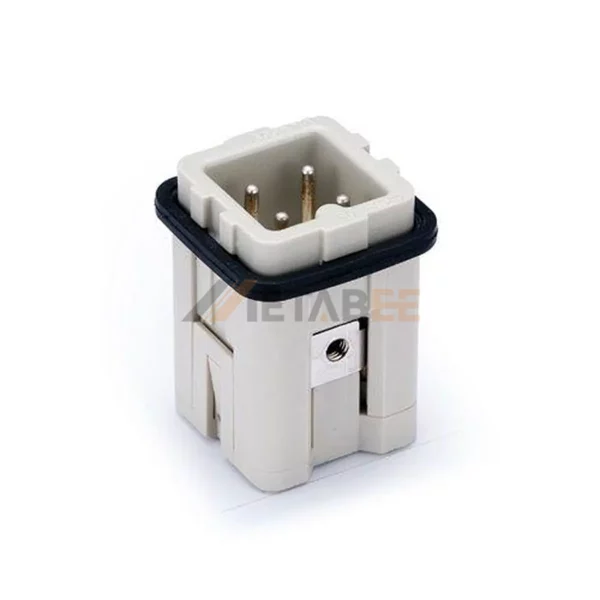 HAS-003 HA Series 3-Pin Male/Female Heavy Duty Connector Insert, 3+PE, Cage-clamp Terminal