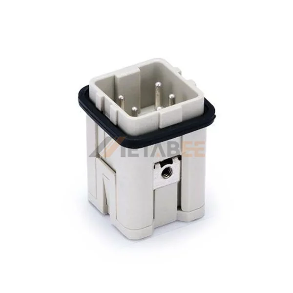 HAS-004 HA Series 4-Pin Male/Female Heavy Duty Connector Insert, 4+PE, Cage-clamp Terminal