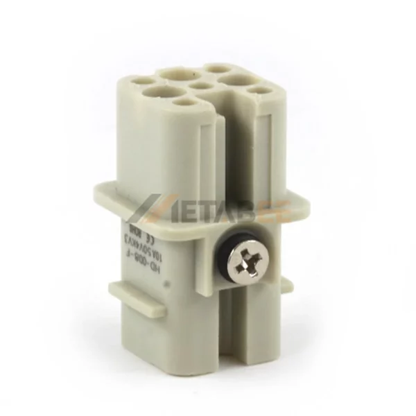 HD-008 HD Series 8-Pin Heavy Duty Connector Male/Female Insert, Crimp Terminal, Size 3A