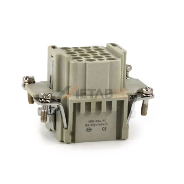 HDD-024 Heavy Duty Connector HDD 24-Pin Male/Female Insert, Crimp Terminal, Size 6B